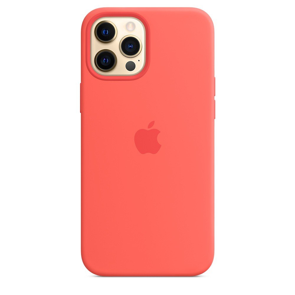 Etui Apple iPhone 12 Pro Max Silikonowe Pink Citrus Grejpfrutowe MHL93ZM A MagSafe