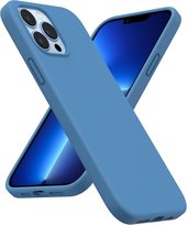 ETUI APPLE IPHONE 13 PRO MAX CASE SILIKONOWY NIEBIESKI Z MIKROFIBRĄ A2484 Amazon