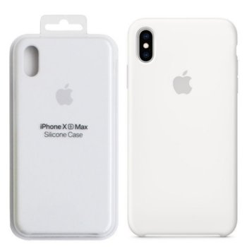 Etui Apple iPhone XS Max Silikonowe MRWF2ZM/A Biały White Plecki - Apple