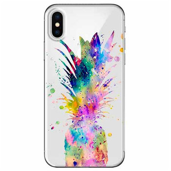 Etui, Apple iPhone XS Max, Watercolor ananasowa eksplozja  - EtuiStudio