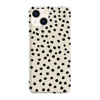 Etui beżowe matowe z nadrukiem Apple iPhone 13 mini Kropki boho
