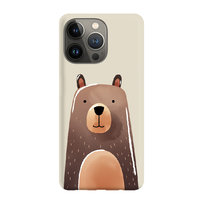 Etui beżowe matowe z nadrukiem Apple iPhone 15 Pro Niedźwiadek
