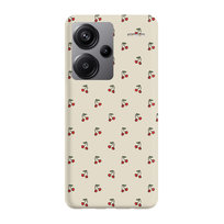 Etui beżowe matowe z nadrukiem Xiaomi Redmi Note 13 Pro PLUS 5G Wisienki tiny