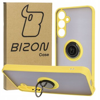 Etui Bizon Case Hybrid Ring do Galaxy A55 5G, żółte - Bizon