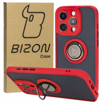 Etui Bizon Case Hybrid Ring do iPhone 15 Pro, czerwone - Bizon