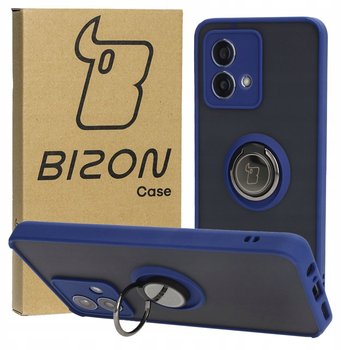 Etui Bizon Case Hybrid Ring do Motorola Moto G84 5G, granatowe - Bizon
