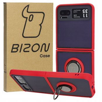 Etui Bizon Case Hybrid Ring do Motorola Razr 40, czerwone - Bizon