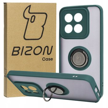 Etui Bizon Case Hybrid Ring do Xiaomi 14, ciemnozielone - Bizon