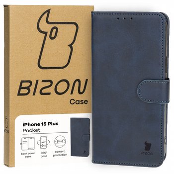 Etui Bizon Case Pocket do Apple iPhone 15 Plus, granatowe - Bizon