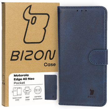 Etui Bizon Case Pocket do Motorola Edge 40 Neo, granatowe - Bizon