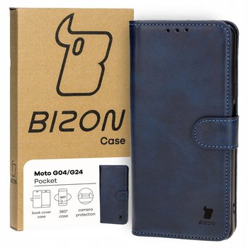 Etui Bizon Case Pocket do Motorola Moto G04/G24, granatowe - Bizon