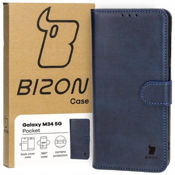 Etui Bizon Case Pocket do Samsung Galaxy M34 5G, granatowe - Bizon