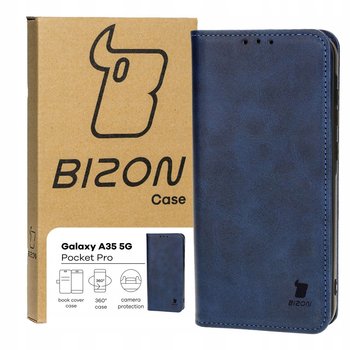 Etui Bizon Case Pocket Pro do Galaxy A35 5G, granatowe - Bizon