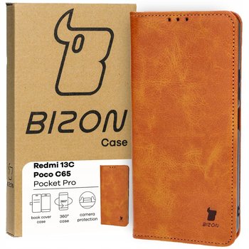 Etui Bizon Case Pocket Pro do Redmi 13C / Poco C65, brązowe - Bizon