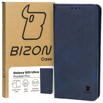 Etui Bizon Case Pocket Pro do Samsung Galaxy S23 Ultra, granatowe - Bizon