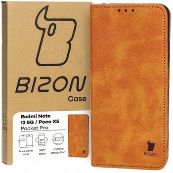 Etui Bizon Case Pocket Pro do Xiaomi Redmi Note 12 5G / Poco X5, brązowe - Bizon