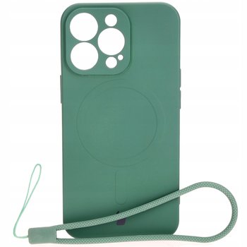 Etui Bizon Case Silicone Magnetic do Apple iPhone 13 Pro, ciemnozielone - Bizon