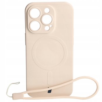 Etui Bizon Case Silicone Magnetic do Apple iPhone 14 Pro, beżowe - Bizon