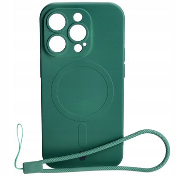 Etui Bizon Case Silicone Magnetic do Apple iPhone 14 Pro, ciemnozielone - Bizon