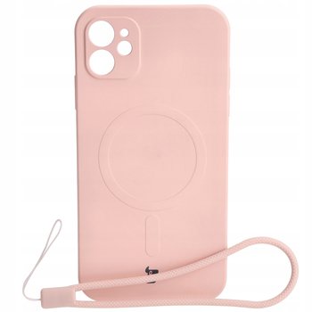 Etui Bizon Case Silicone Magsafe Do Apple Iphone 11, Jasnoróżowe - Bizon