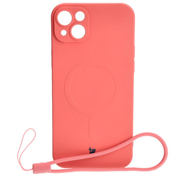 Etui Bizon Case Silicone MagSafe do Apple iPhone 14 Plus, brudny róż - Bizon