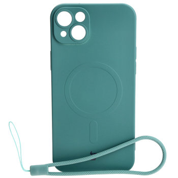 Etui Bizon Case Silicone MagSafe do Apple iPhone 14 Plus, ciemnozielone - Bizon