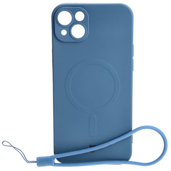 Etui Bizon Case Silicone MagSafe do Apple iPhone 14 Plus, granatowe - Bizon