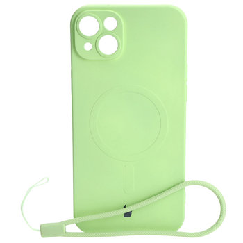 Etui Bizon Case Silicone MagSafe do Apple iPhone 14 Plus, jasnozielone - Bizon