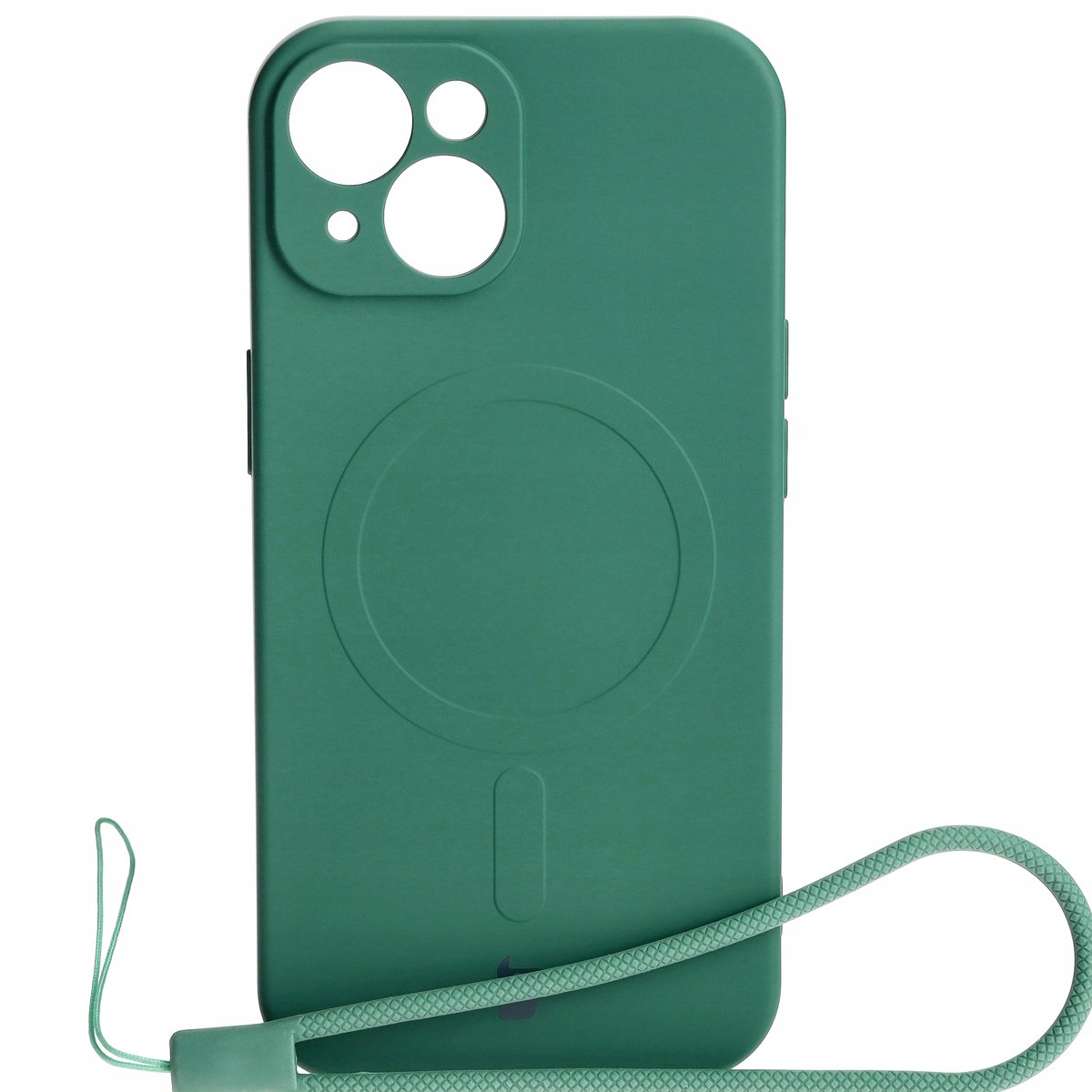 Etui Bizon Case Silicone Magsafe Do Apple Iphone 15 Ciemnozielone