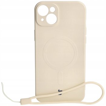 Etui Bizon Case Silicone MagSafe do Apple iPhone 15 Plus, beżowe - Bizon