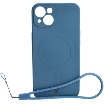 Etui Bizon Case Silicone MagSafe do iPhone 13, granatowe - Bizon
