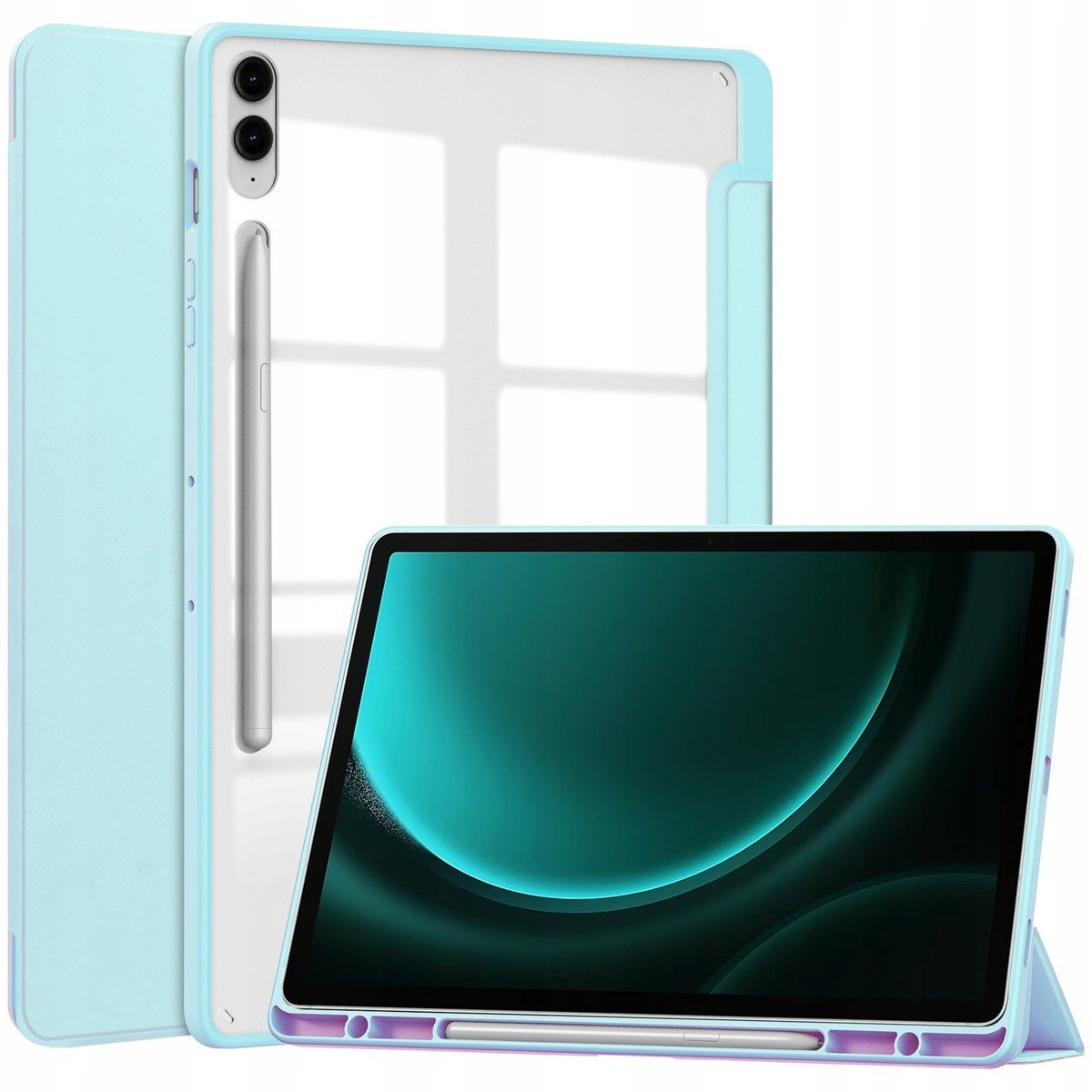 Zdjęcia - Etui Bizon   Case Tab Clear Matt do Galaxy Tab S9 FE Plus, błękitne 