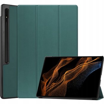 Etui Bizon Case Tab Croc do Galaxy Tab S8 Ultra, ciemnozielone - Bizon