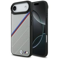 Etui BMW M Tricolor Metal Logo MagSafe do iPhone Air szary BMW