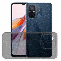 Etui BROKAT SHINE DYMIONE +Szkło 9H do Xiaomi Redmi 12c 2MM