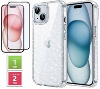 Etui BROKAT SHINE +Szkło hartowane PEŁNE 5D do iPhone 15 2MM