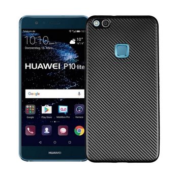 Etui Carbon Fiber Huawei P10 lite czarny /black - No name