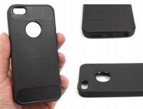 Etui Carbon LUX OBUDOWA do iPhone 5 5S SE A1723 cz Case Pokrowiec Futerał Inny producent