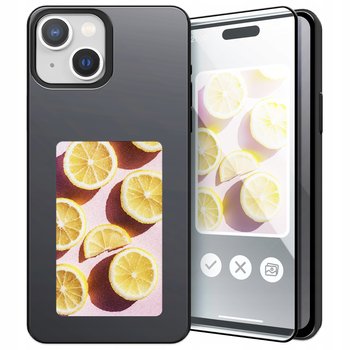 Etui Case do Apple iPhone 15 z Funkcją NFC E Ink 4-Kolorowy Czarne + SZKŁO - Hello Case