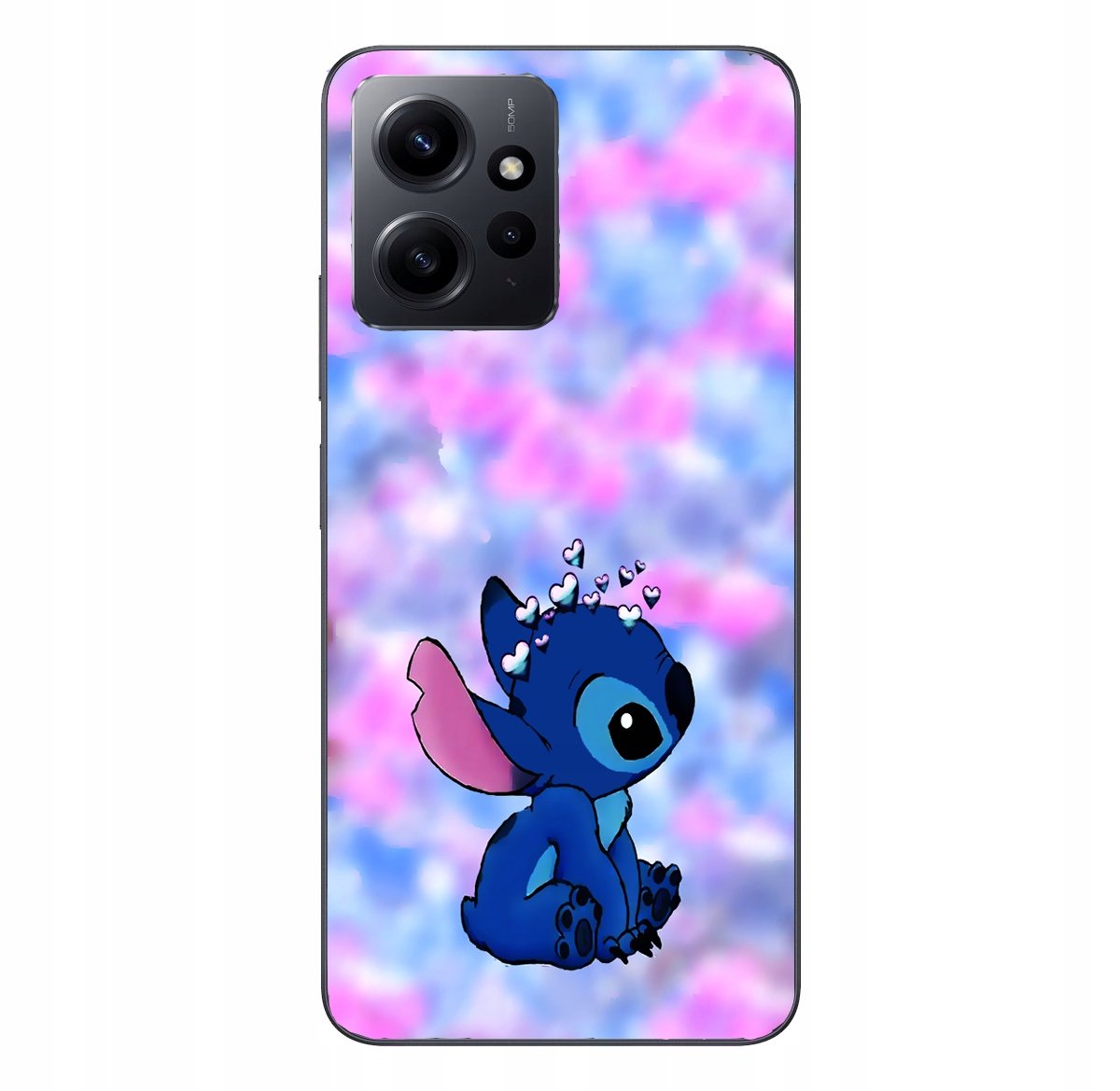 Custodia protettiva compatibile con Xiaomi Redmi Note 13 4G, ufficiale Disney Stitch Graffiti, in silicone trasparente flessibile, con licenza ufficiale di Lilo & Stitch
