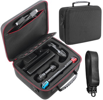 Etui case kuferek walizka torba do Nintendo Switch i Nintendo Switch OLED HAC-001 HAC-001-01 HEG-001 | czarny - Armor Case