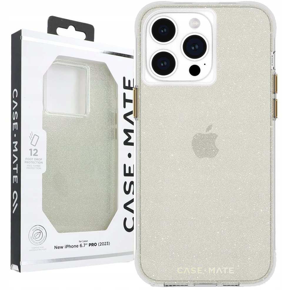 Etui CaseMate Sheer Crystal do iPhone 15 Pro Max, złote Inna marka