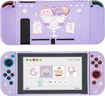 Etui Case Nintendo Switch Fioletowy W Króliczka Kotka Uroczy - Amazon