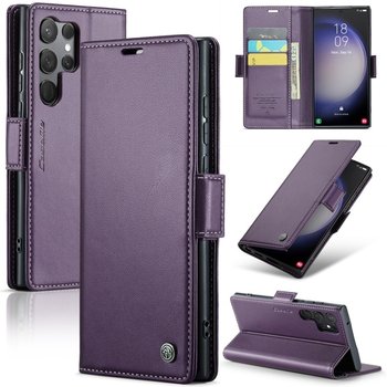 Etui CaseMe Leather do Samsung Galaxy S24 Ultra - Fioletowy - CaseMe