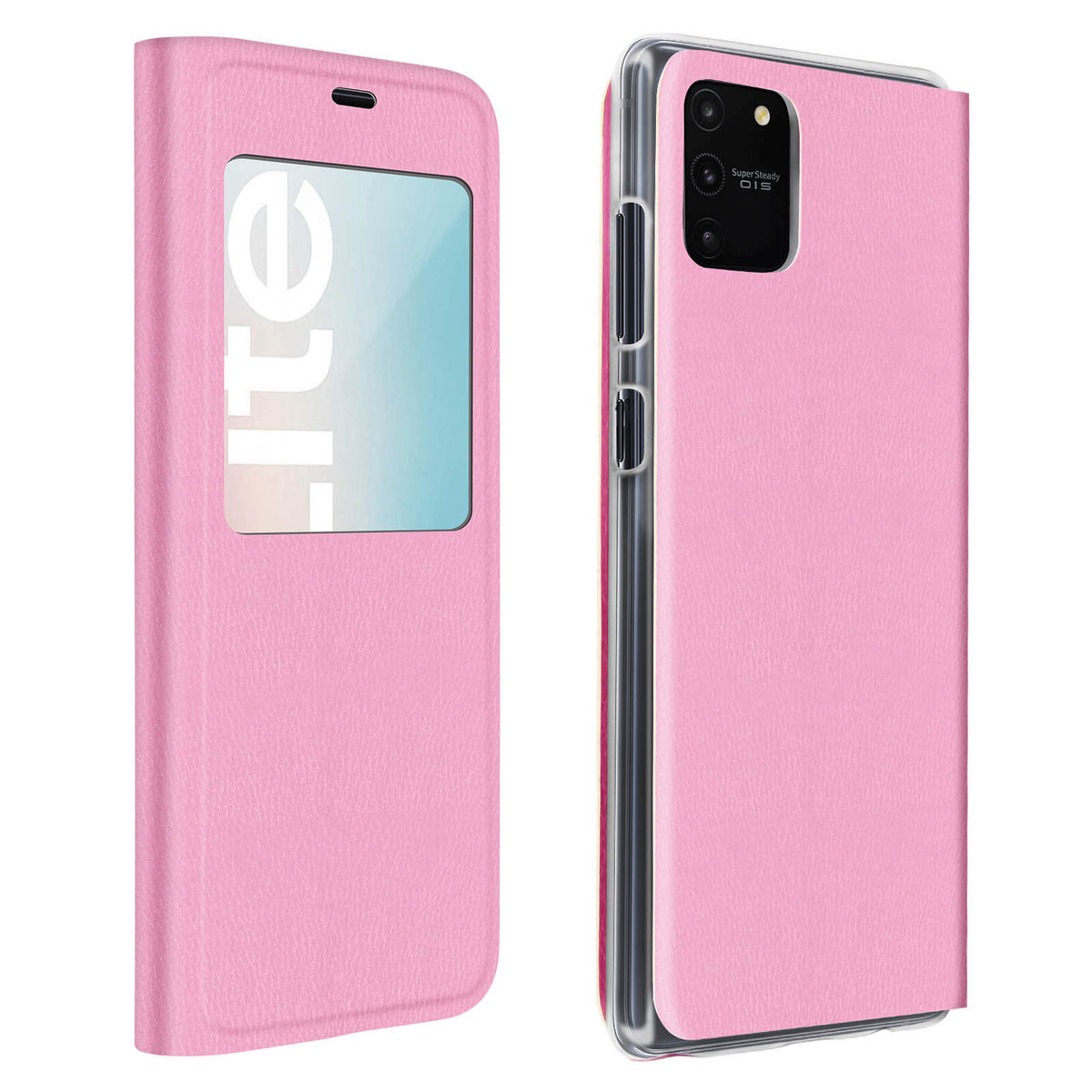 Etui Clear View do Samsunga Galaxy S10 Lite ultracienkie - różowe ...