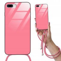 ETUI CROSSGLAM RÓŻOWY do IPHONE 8 PLUS Case Smycz Funnycase