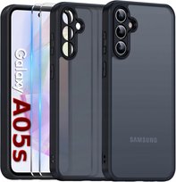 ETUI CZARNY MAT DO SAMSUNG A05s + 2x SZKŁO