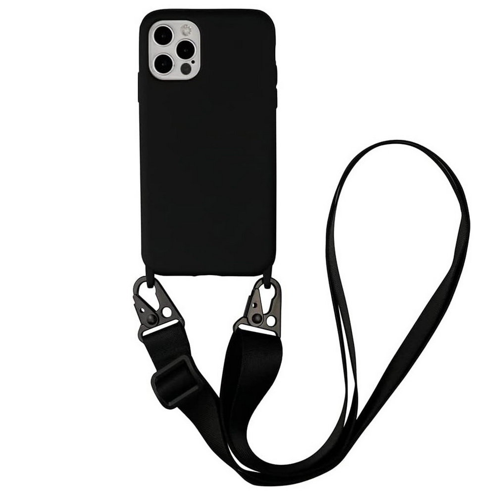 Etui D Pro Crossbody XL obudowa pasek smycz zawieszka na ramię szyję iPhone 16 Plus Czarny D