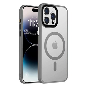 Etui D-Pro Matte Hybrid MagSafe Case V2 obudowa magnetyczna iPhone 15 Pro (Tytanowy) - D-pro