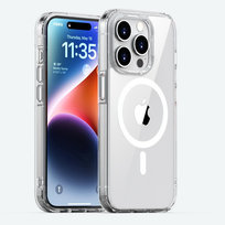 Etui D-Pro Quartz MagSafe Crystal TPU+PC Case obudowa hybrydowa wzmacniana magnetyczna do Apple iPhone 14 Pro Max (Przezroczysty) D-pro